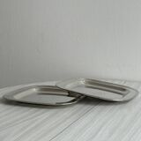 Shiny metal rectangular tray