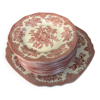 Dessert dish + 12 dessert plates