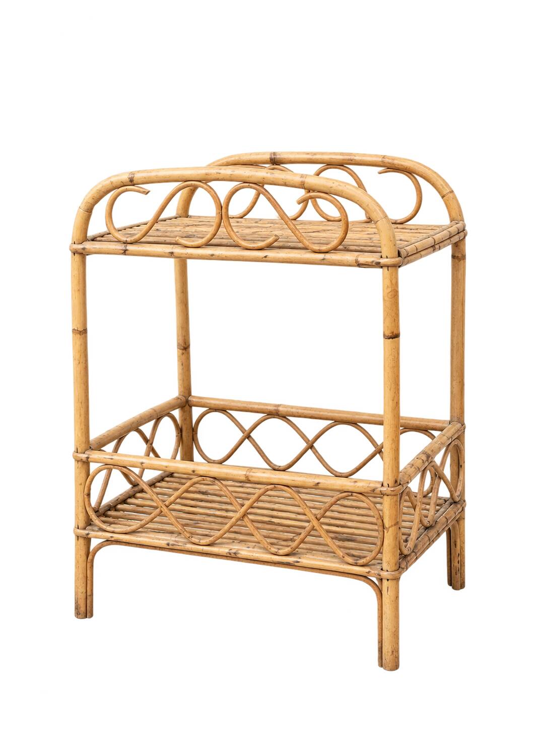 ✨ Petite étagère vintage en osier – esprit bohème ✨
