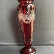 Vase balustre - cristal soufflé taillé