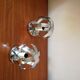 Appliques sphères en inox poli, 1970, set de 2