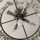 Large crystal chandelier with cascade of pendants from the 60s and 70s