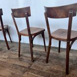 Series of 4 parisian bistro chairs troquet style baumann, fischel, kohn, lutherma