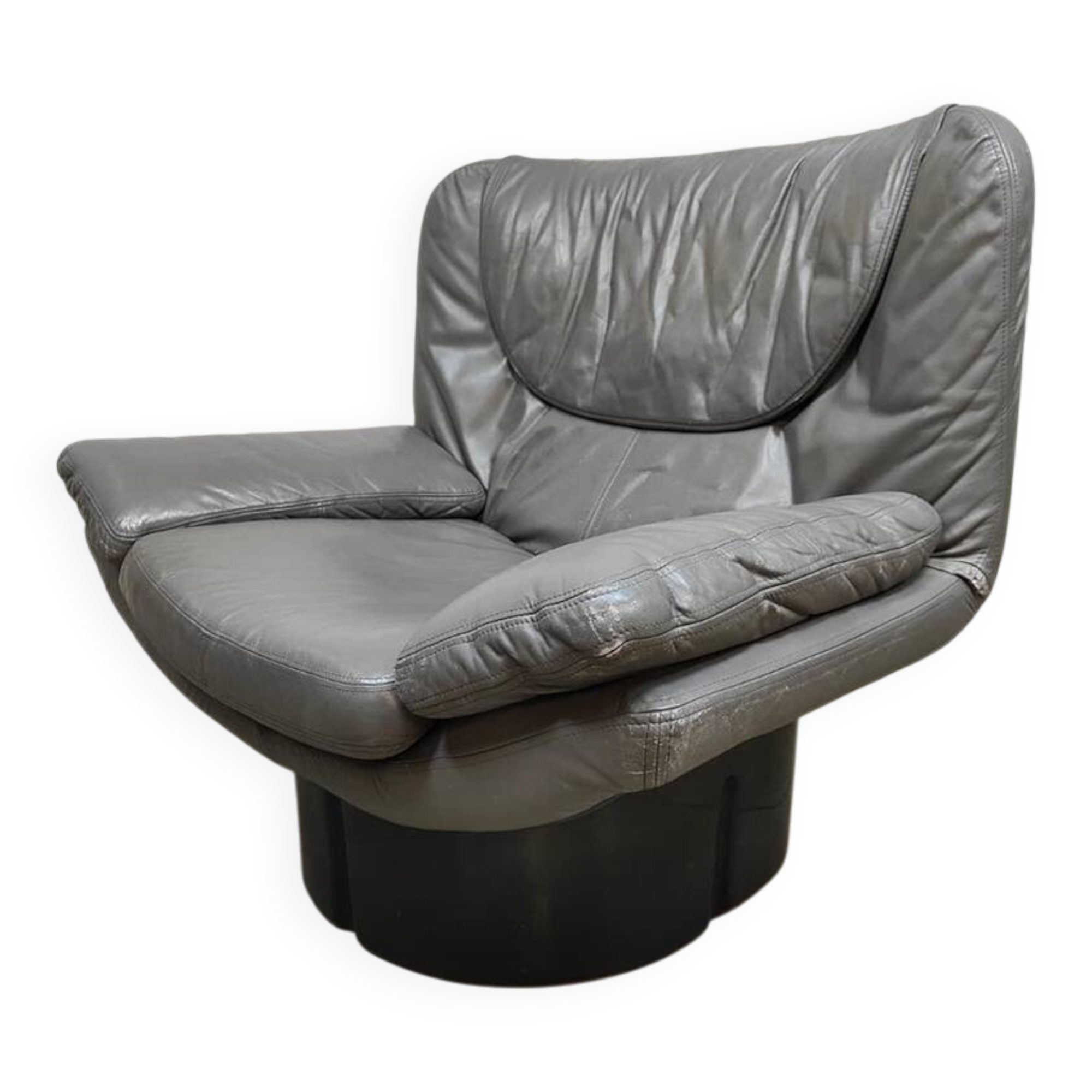 Vintage Il Poltrone leather lounge chair Ammannati & Vitelli Comfort