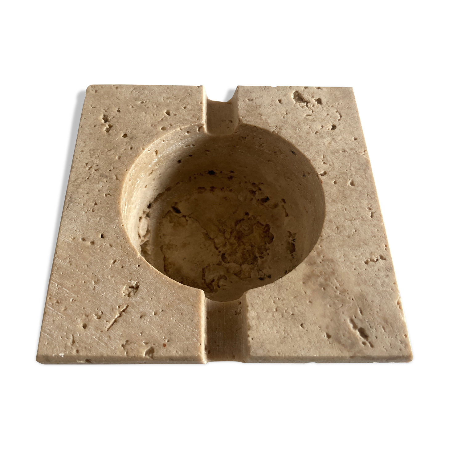 Travertine ashtray 1970 Italian work