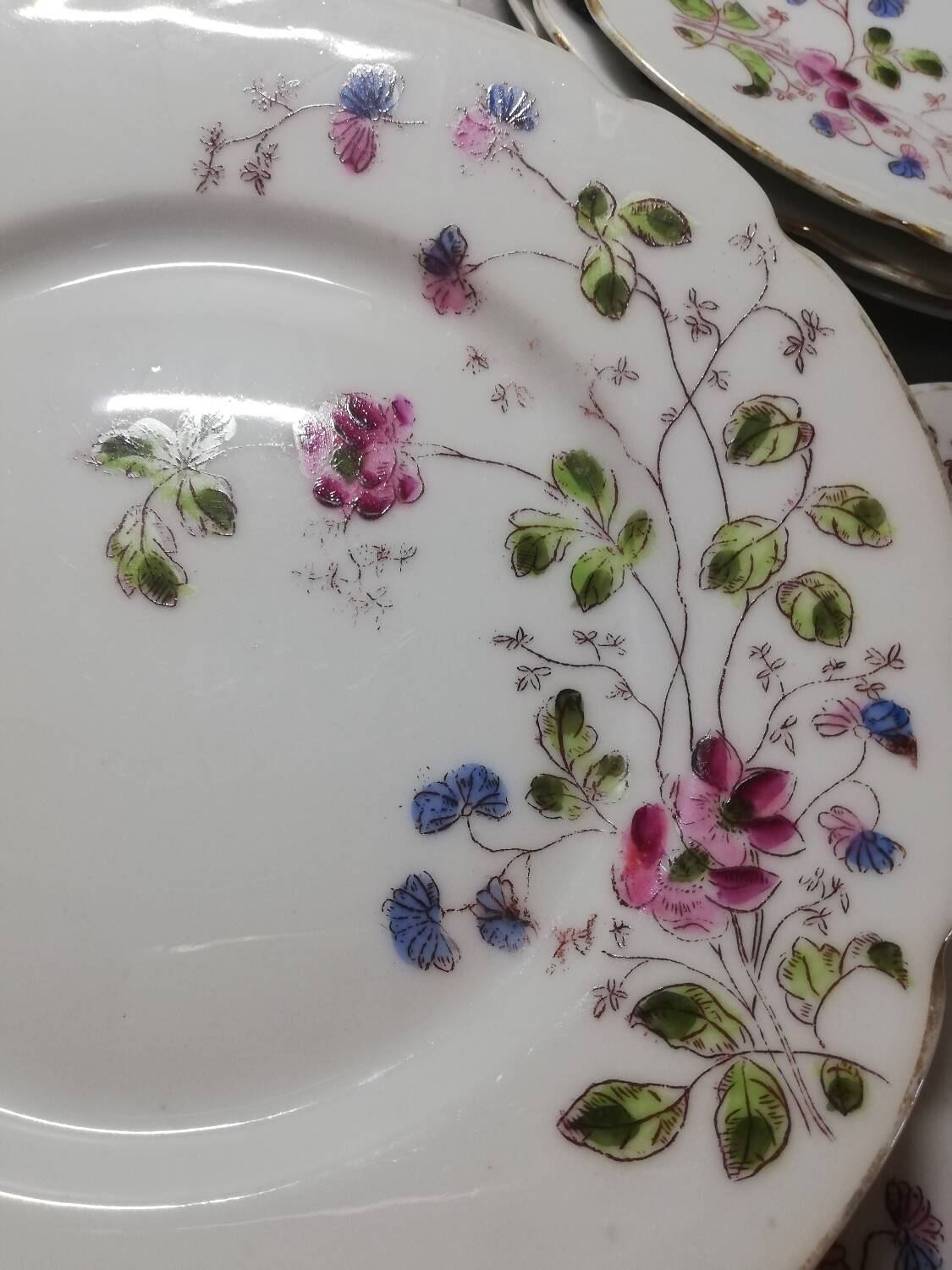 Vintage floral dessert plates