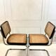 Pair of vintage B32 chairs – caning and chrome