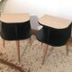 Vintage tripod bedside tables