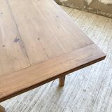 Table de ferme en pin et chêne