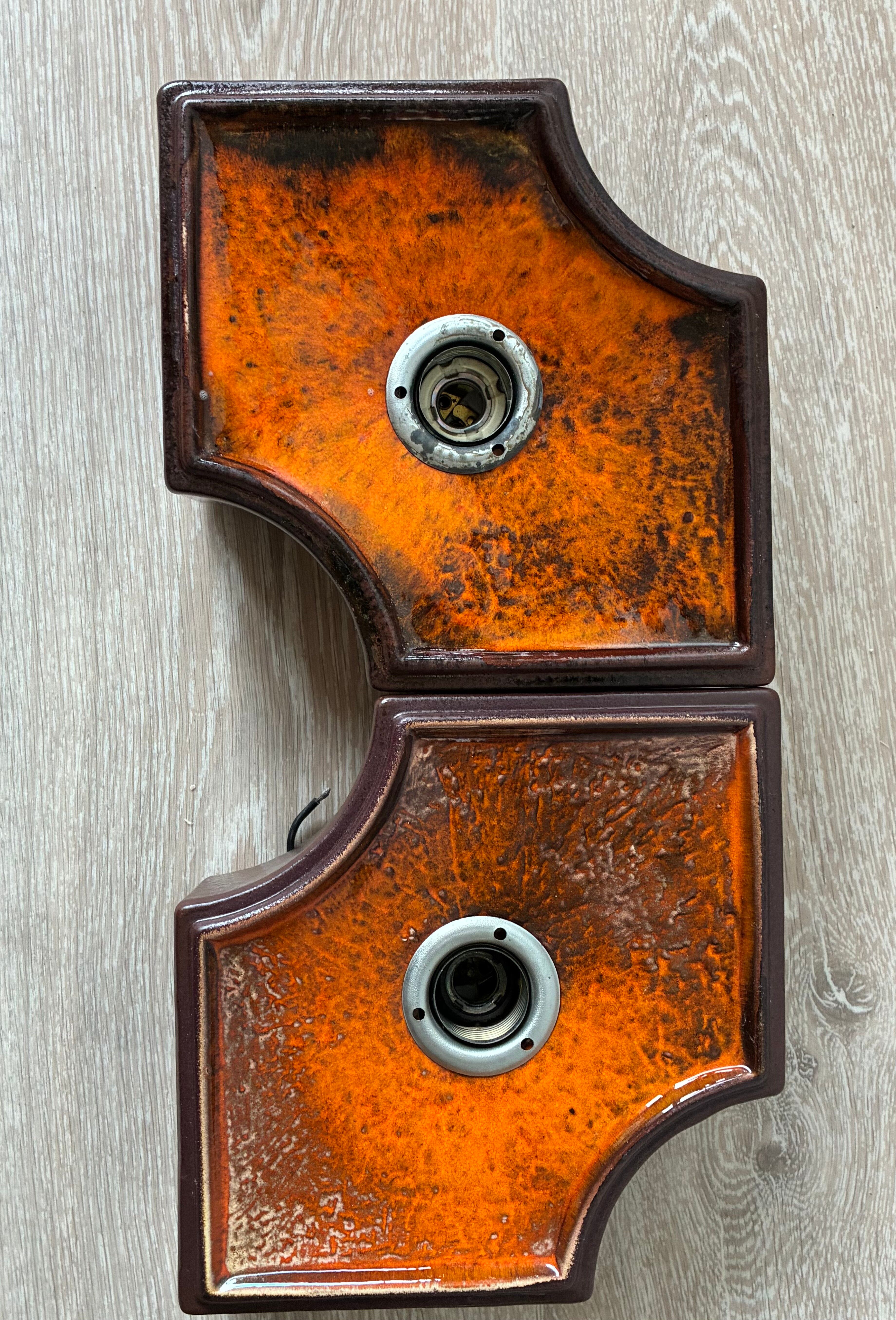Pair of Fat Lava wall lights