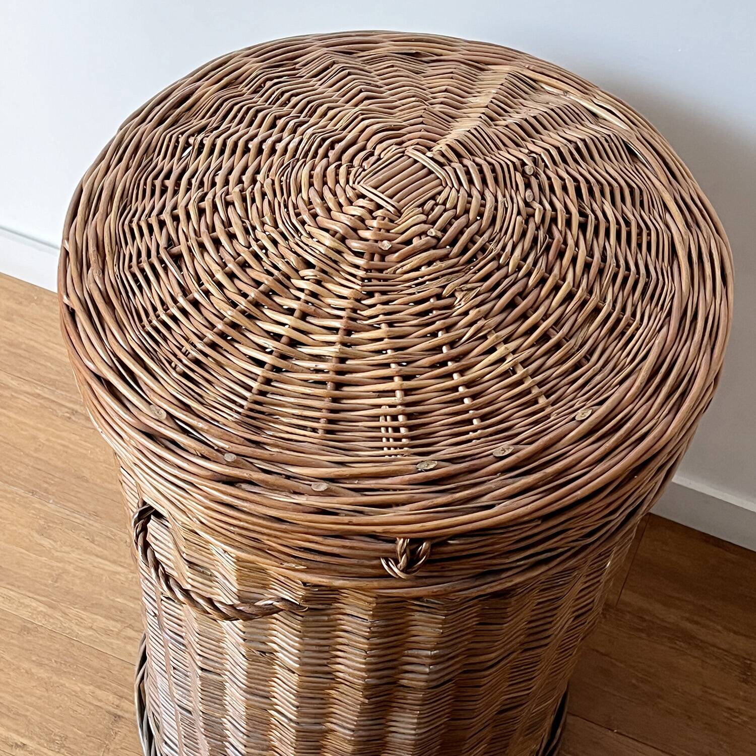 Rattan laundry basket