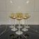 6 amber crystal wine glasses