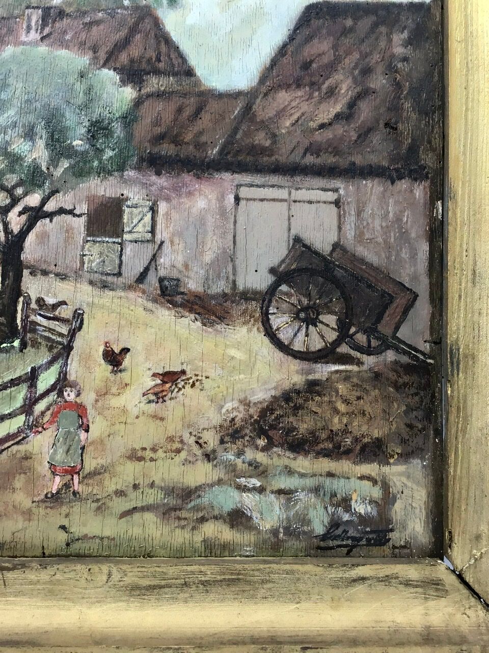 Old table, 1960s farmyard