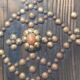 Ancient brutalist oriental wooden mirror 23x53cm