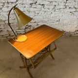 Table basse avec portes revues en  rotin vintage