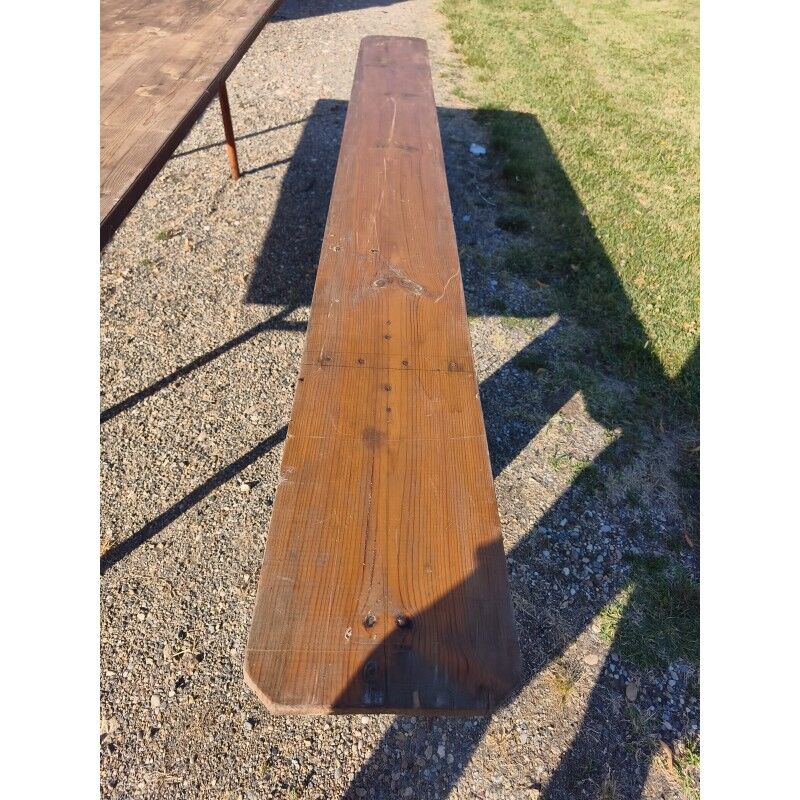 Industrial or communal table with benches