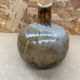 Antique glazed ceramic ball pitcher vintage drippings