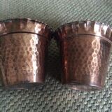 Paire de cache pots en cuivre