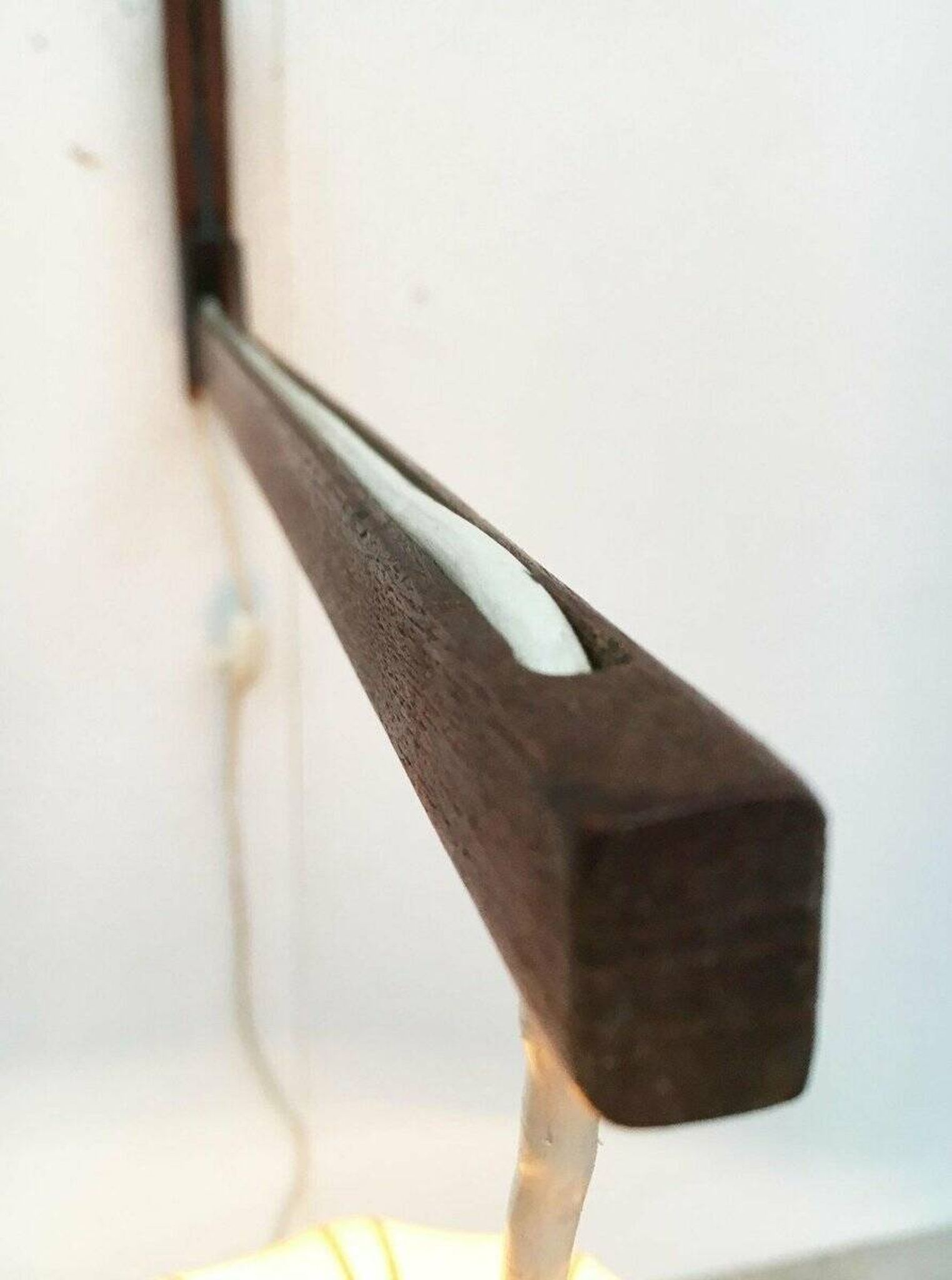 Mid-century pivoting wall lamp with a swing arm, Cocoon, made of teak wood, 1960s.