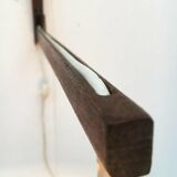 Mid-century pivoting wall lamp with a swing arm, Cocoon, made of teak wood, 1960s.