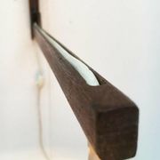 Mid-century pivoting wall lamp with a swing arm, Cocoon, made of teak wood, 1960s.