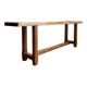 Banc en bois foncé