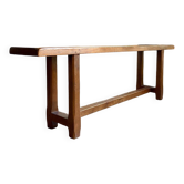 Banc en bois foncé