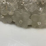 Plafonnier en verre de Murano en forme de fleur extra large par Archimede Seguso, années 1960.