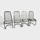 Ensemble table + 4 chaises chromées – Circa 1970