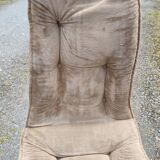 Set of 4 70s velvet bucket chairs