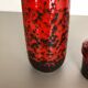 Set of two pottery fat lava vases "multi-color" by Scheurich, Germany, 1970