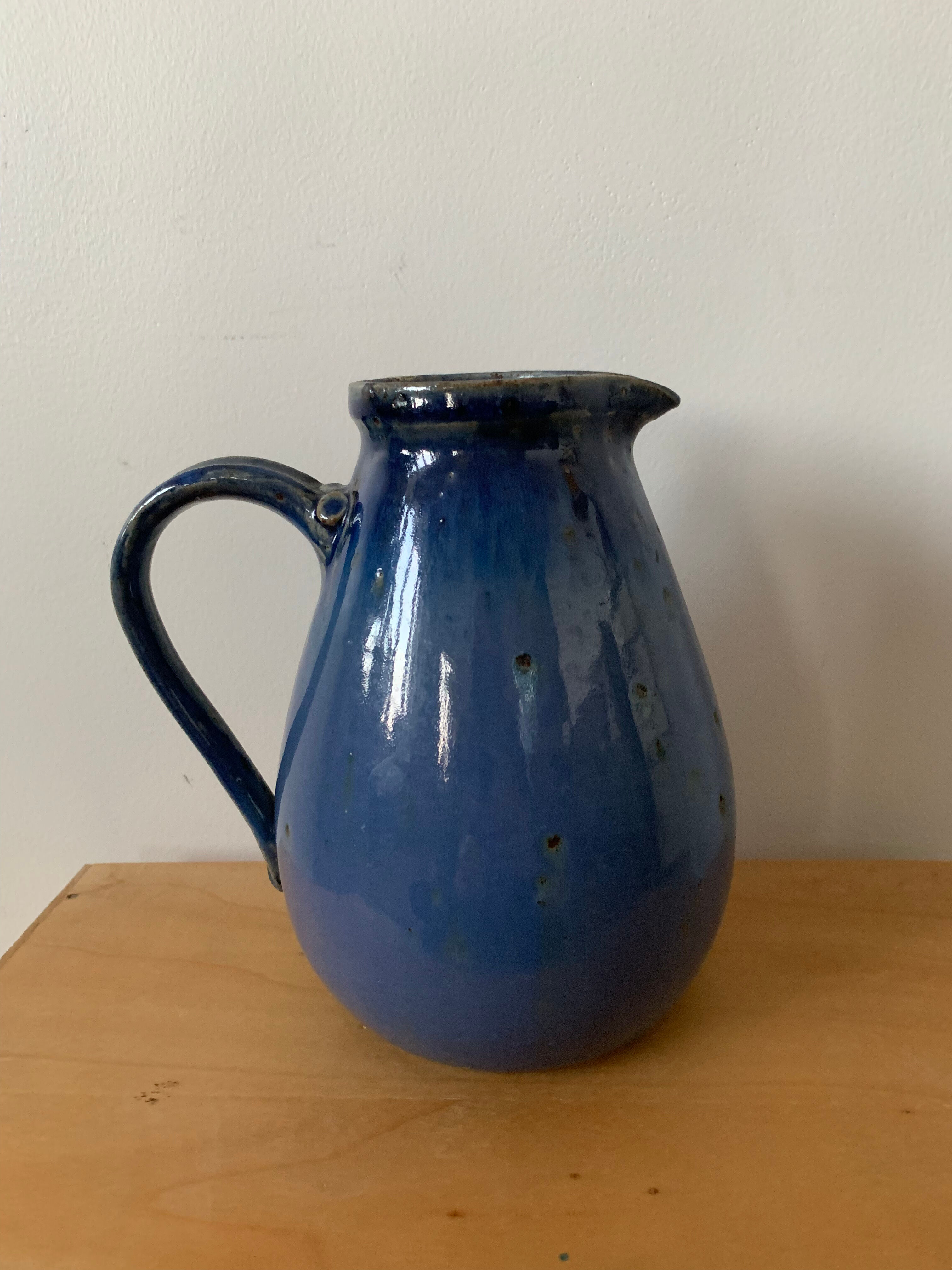 Enamelled ceramic pitcher