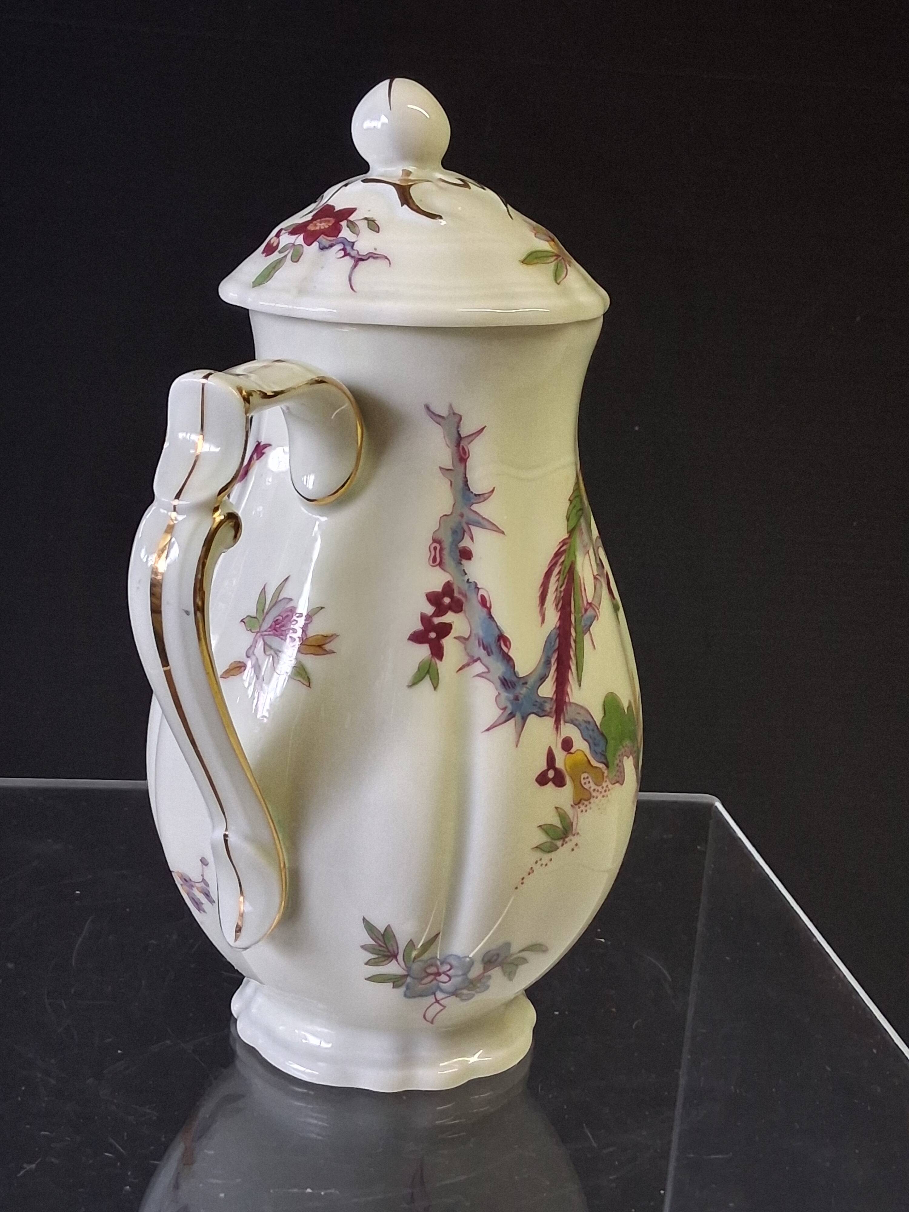 Very pretty Limoges porcelain coffee pot from Bernardaud model "Ch