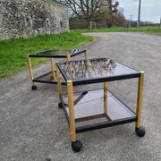 Ensemble console étagère et table basse Erard France vers 1970
