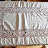 Rectangular cotton tablecloth embroidered