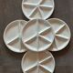 Vintage Le Creuset fondue plates - divided sushi buffet serving dish