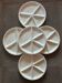 Vintage Le Creuset fondue plates - divided sushi buffet serving dish