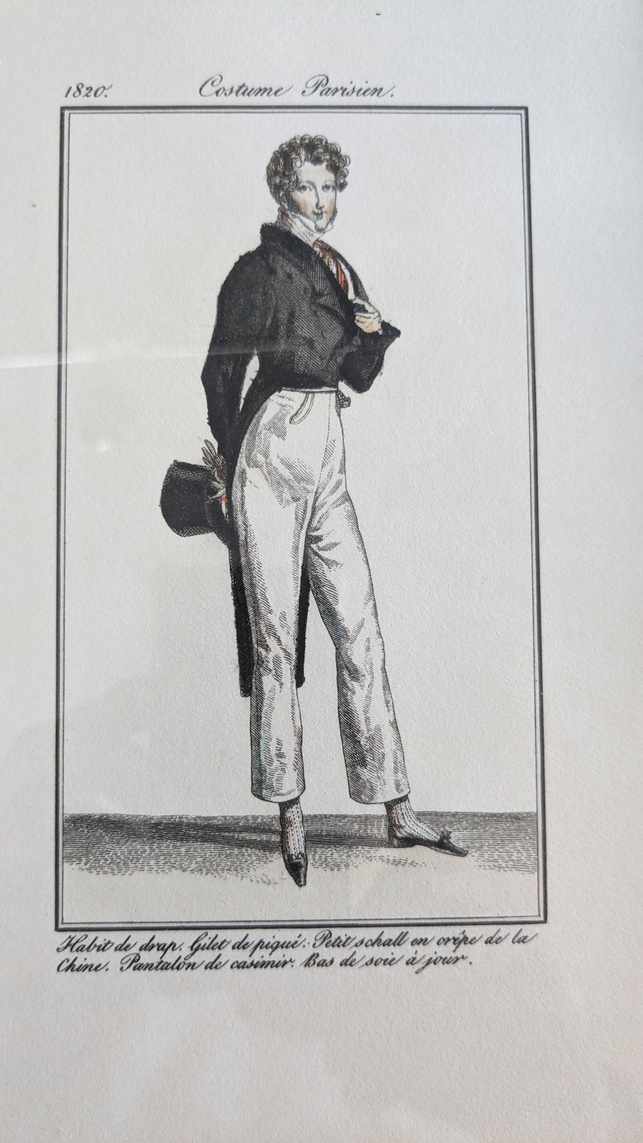 Gravure de mode - costume parisien