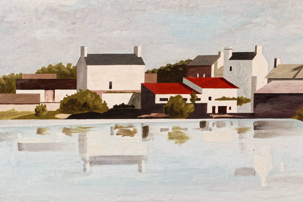 Oil on panel, fishing port, signed 0. Jacquelin