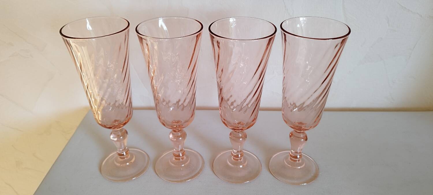 Set de 4 flûtes à champagne Rosaline