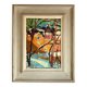 Small Vintage Impressionists Painting Landscape, signed Rune Person (1914–1