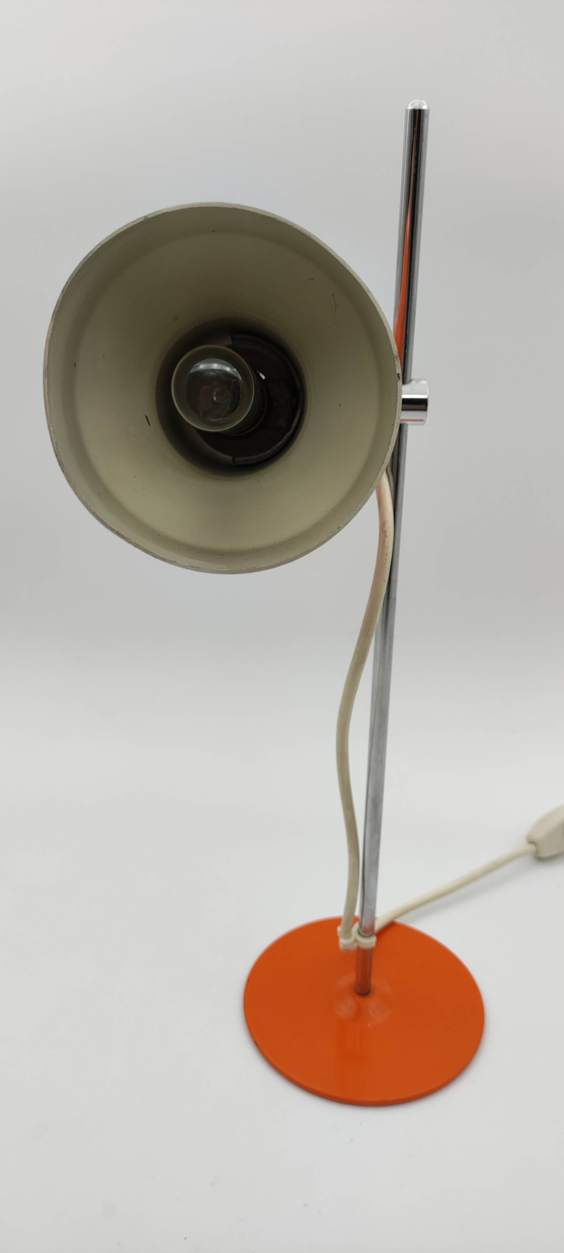 Orange metal lamp from the 70s