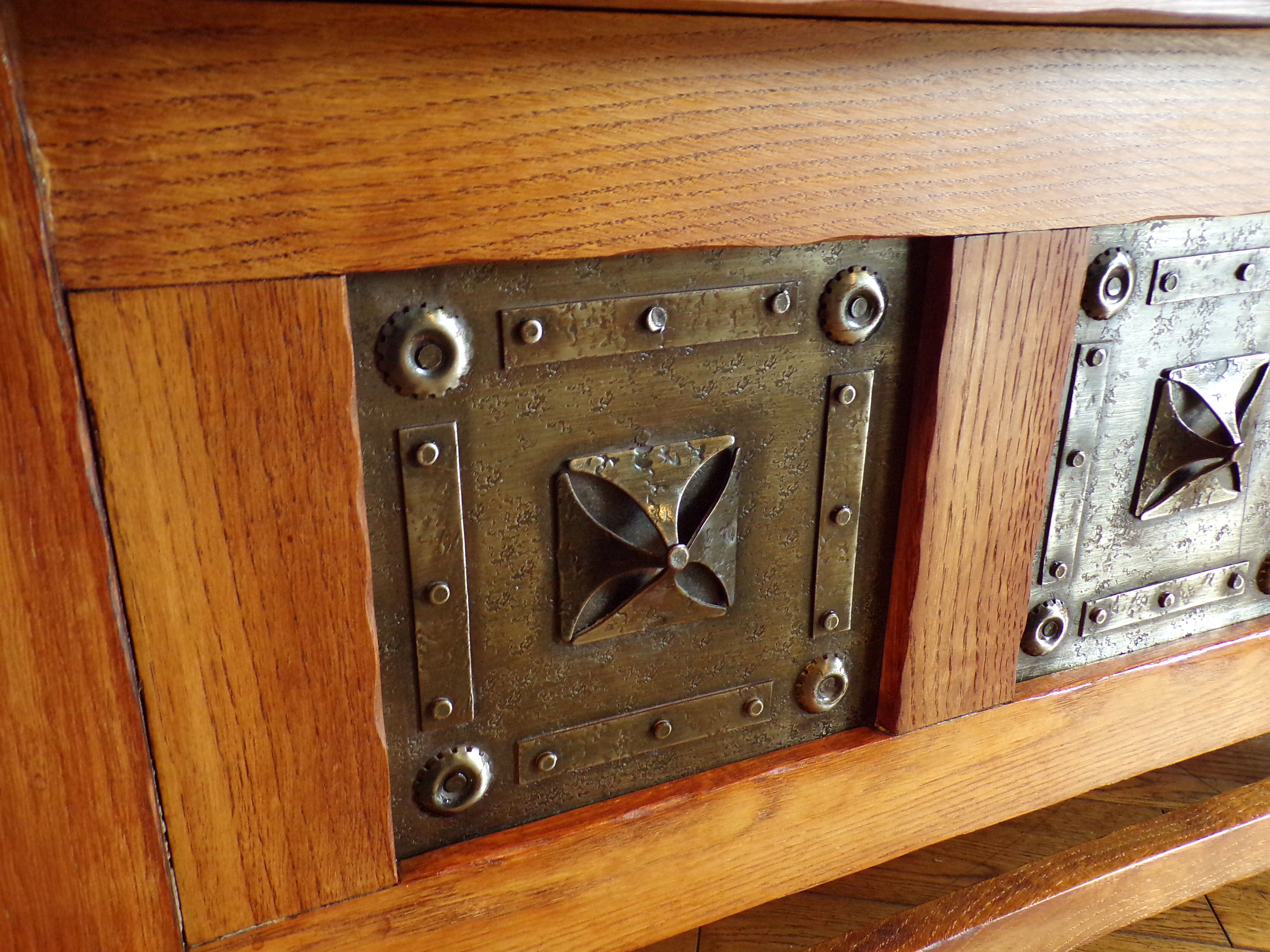 Berber style chest, wood and iron