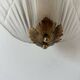 Pair of shell wall lights, glass and brass, France 1960