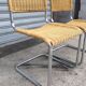 Pair of rattan and chrome-plated metal chairs, 1970