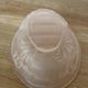 Art Deco soap dish, moulded glass, pink lilies of the valley.