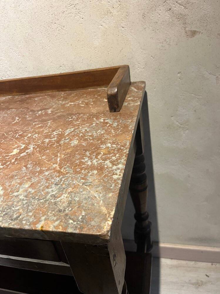 Wood and marble washstand, 19th century.