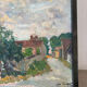 The village church, oil on canvas signed