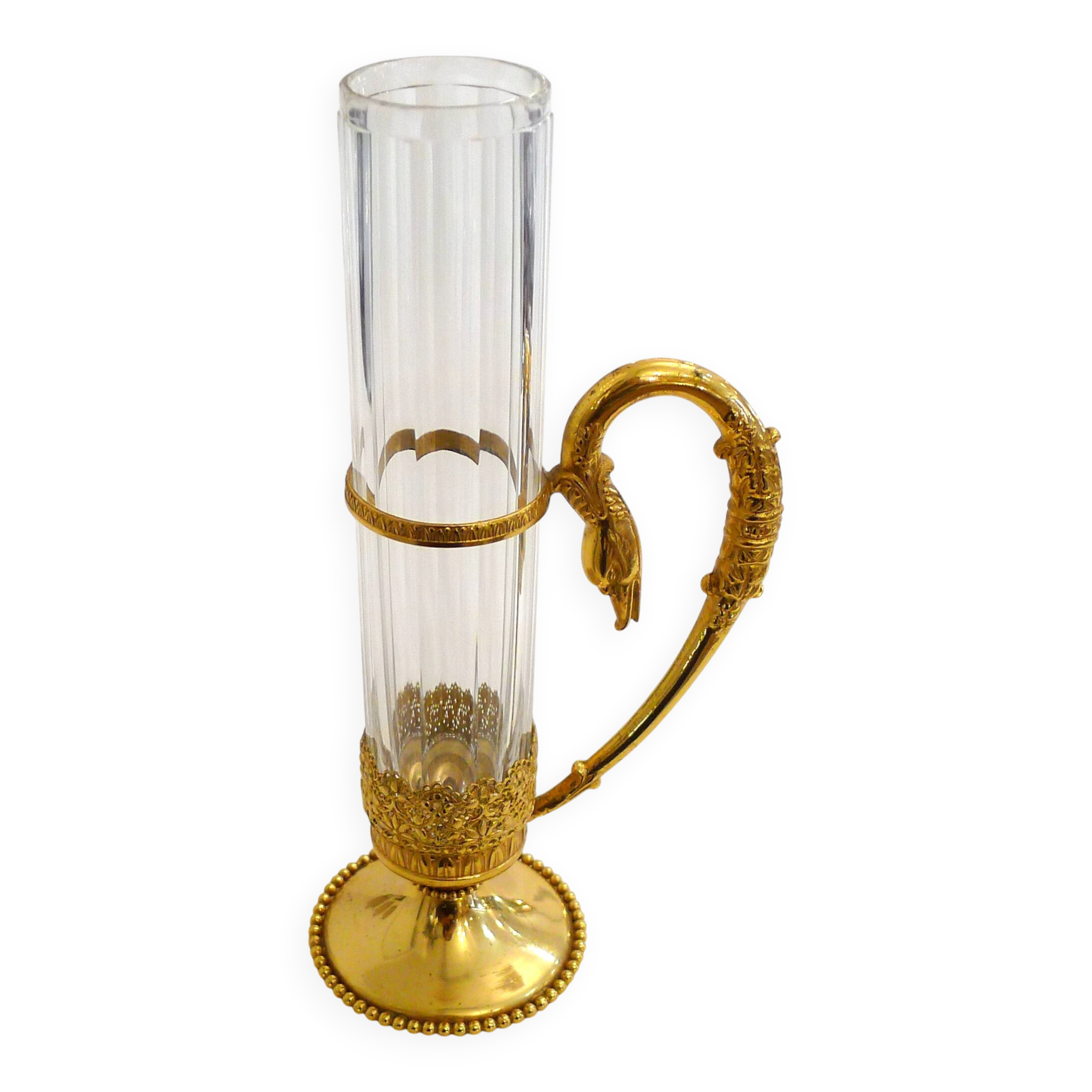 Swan neck soliflore vase in Empire style