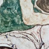 Egon Schiele 1890-1918), Sitzende Frau mit hochgezogenem Knie, Migneco&Smith 70011, printed in Italy